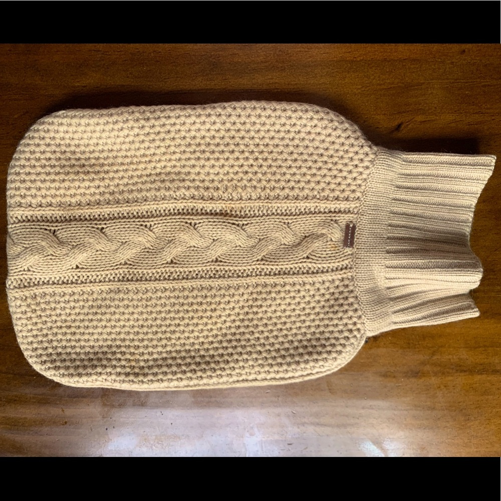 Cozy cable cashmere hot water bottle cover by Repeat